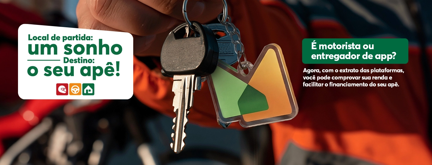 Campanha para motoristas e entregadores de aplicativo comprarem um veículo próprio, com uso do extrato das plataformas para facilitar o financiamento.